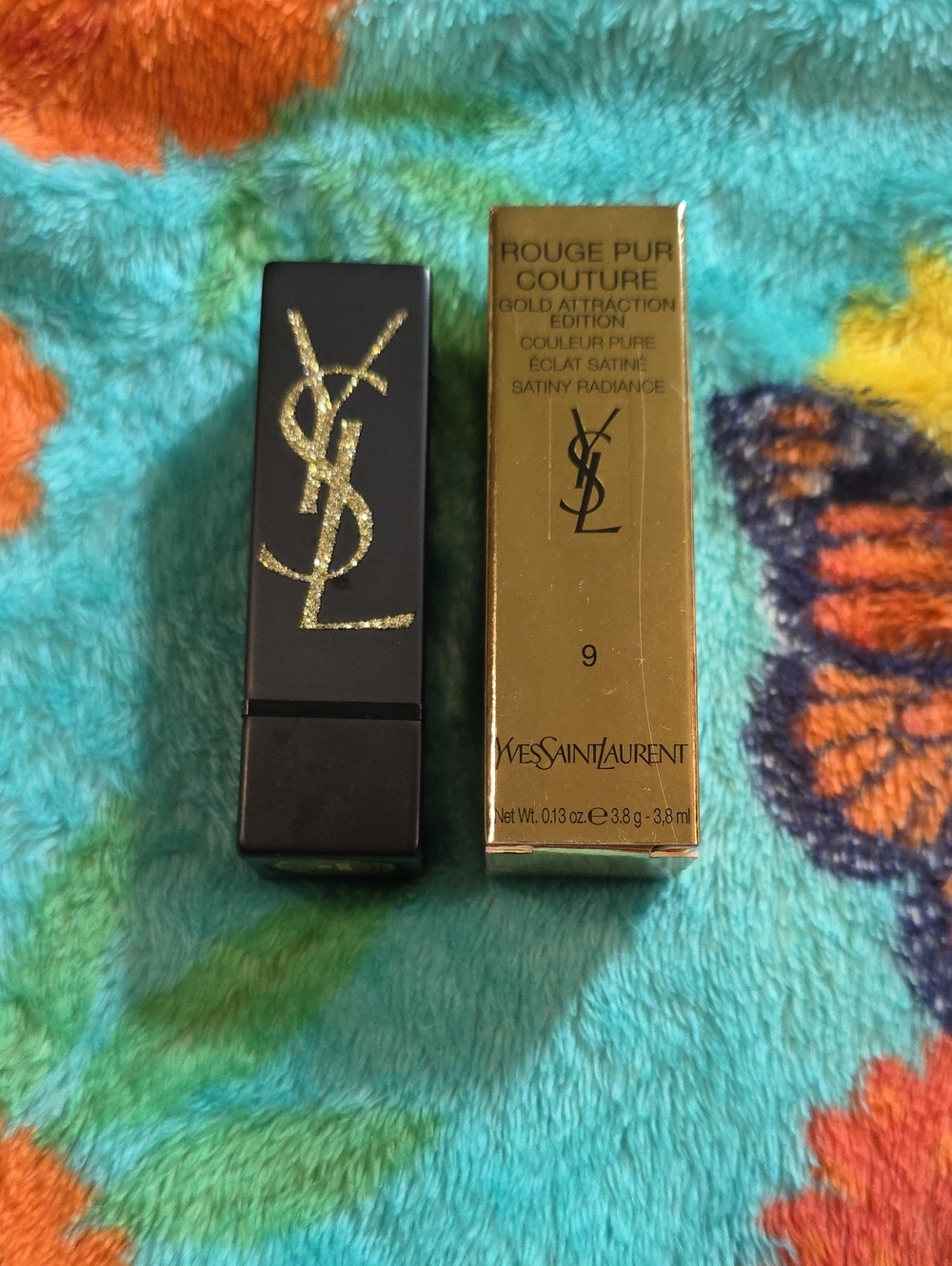 Yves Saint Laurent YSL Rouge Pur Couture Satin Lipstick 9 Rose Stiletto NIB - Picture 3 of 4